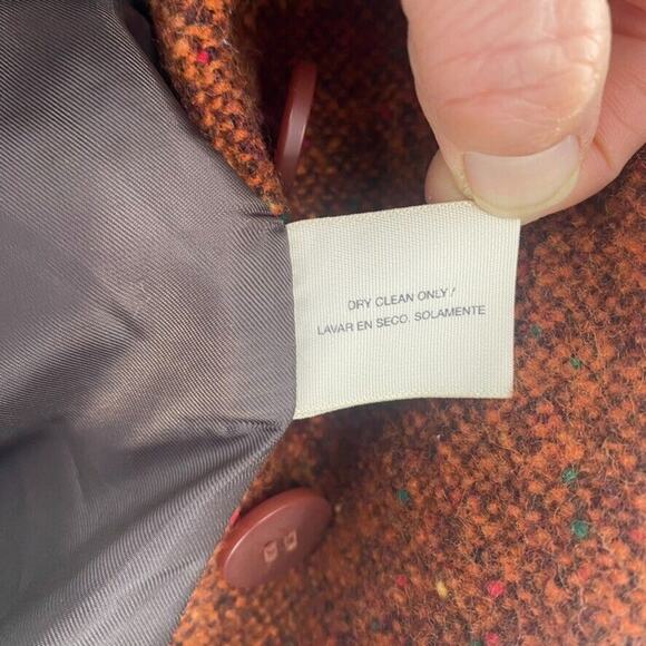 St. Johns Way Tweed Blazer Jacket Womens VTG 12/Modern 6 Rust Orange Wool Blend - Picture 12 of 12